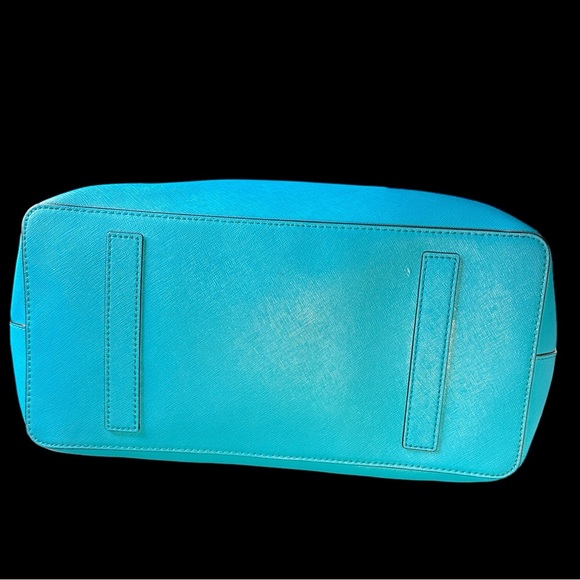 kate spade Bags Euc Huge Kate Spade Leather Tote Blue 9x115x7